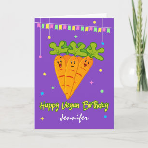 Tarjeta Funny Happy Vegan Birthday