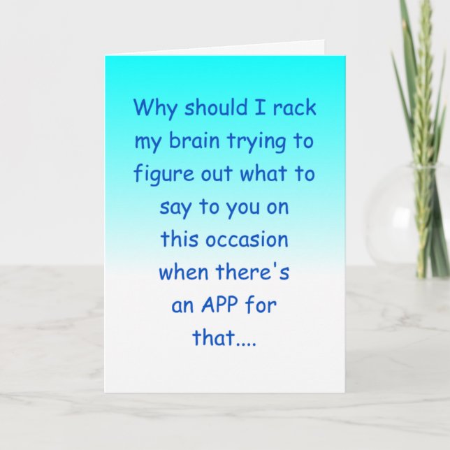 Tarjeta funny happy wedding anniversary (Anverso)