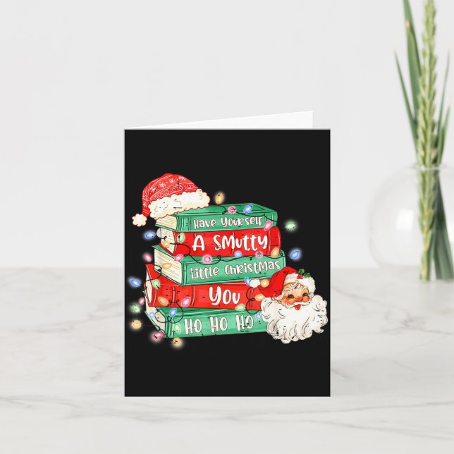 Tarjeta Funny Have Yourself A Smutty Little Christmas Book (Anverso)
