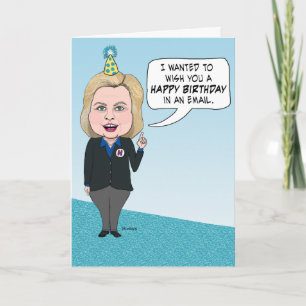 Tarjeta Funny Hillary Clinton envía correos electrónicos C