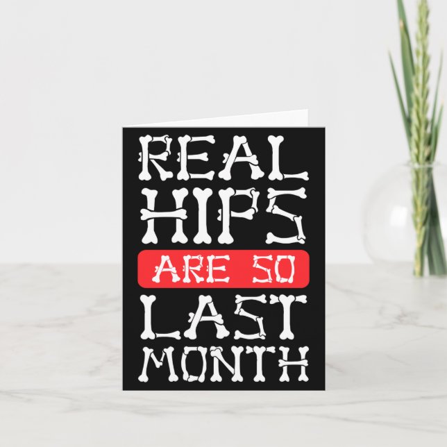 Tarjeta Funny Hip Replacement Bones Surgery Recovery  (Anverso)