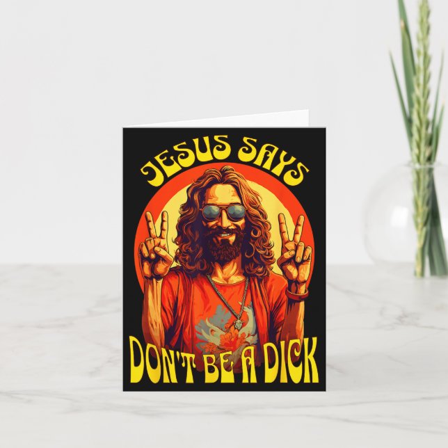 Tarjeta Funny Hipe Jesus Don't Be A  (Anverso)