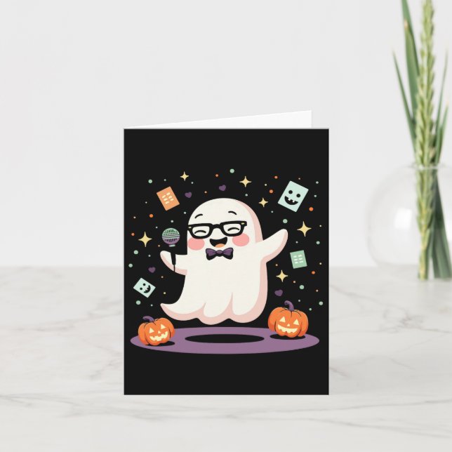 Tarjeta Funny historiadora de micrófono fantasma habló de  (Anverso)