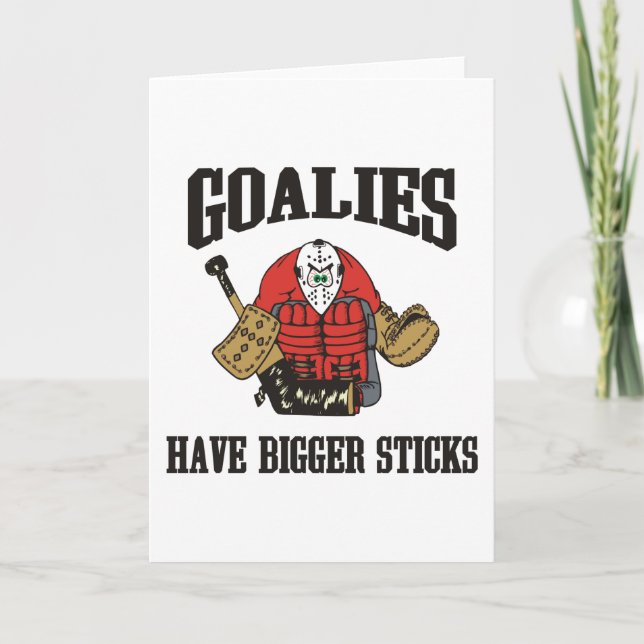 Tarjeta Funny Hockey Goalie (Anverso)