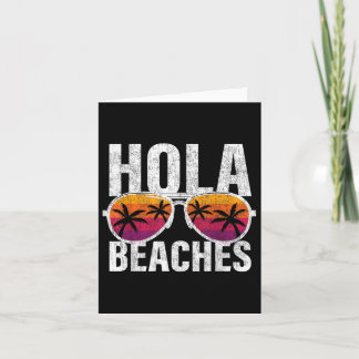Tarjeta Funny Hola Sungles Beaches Retro Chicas Vacaciones