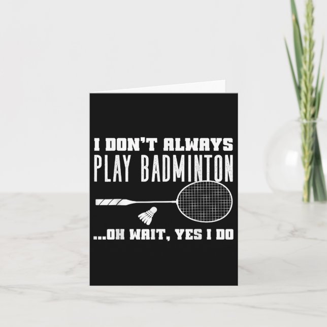 Tarjeta Funny Hombres Camisas Badminton Jugador de Badmint (Anverso)