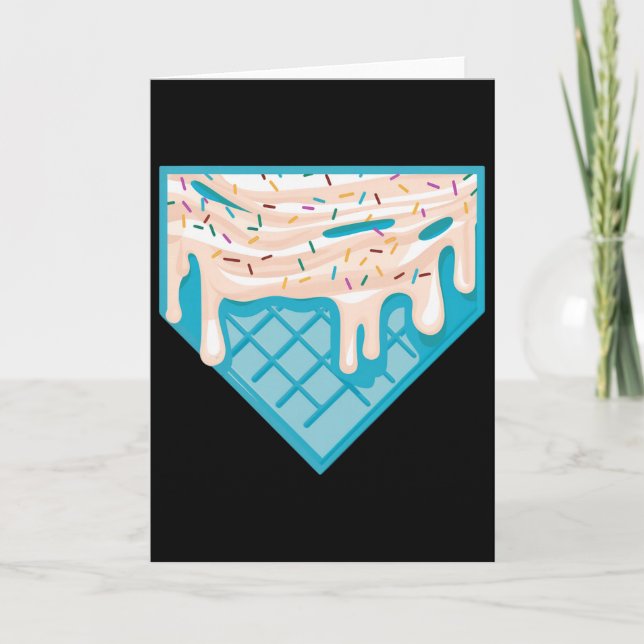 Tarjeta Funny Home Plate Drip - Ice Cream Softll And Sell  (Anverso)