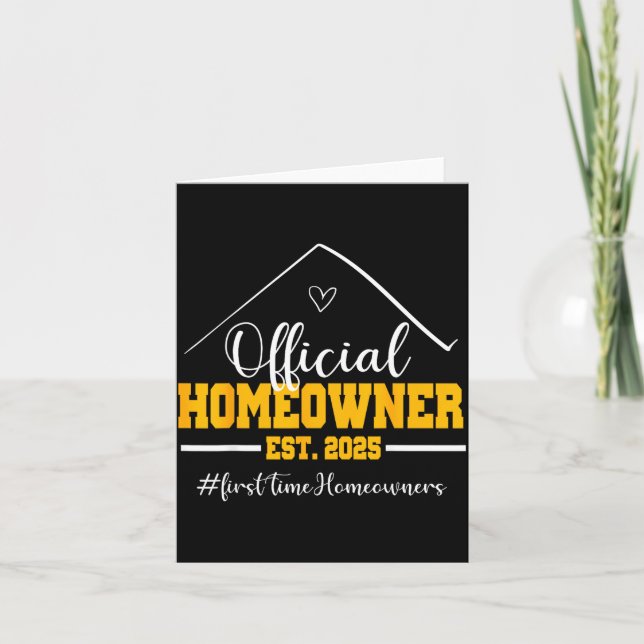 Tarjeta Funny Homeowner Proud New Housewarming Party 2025  (Anverso)
