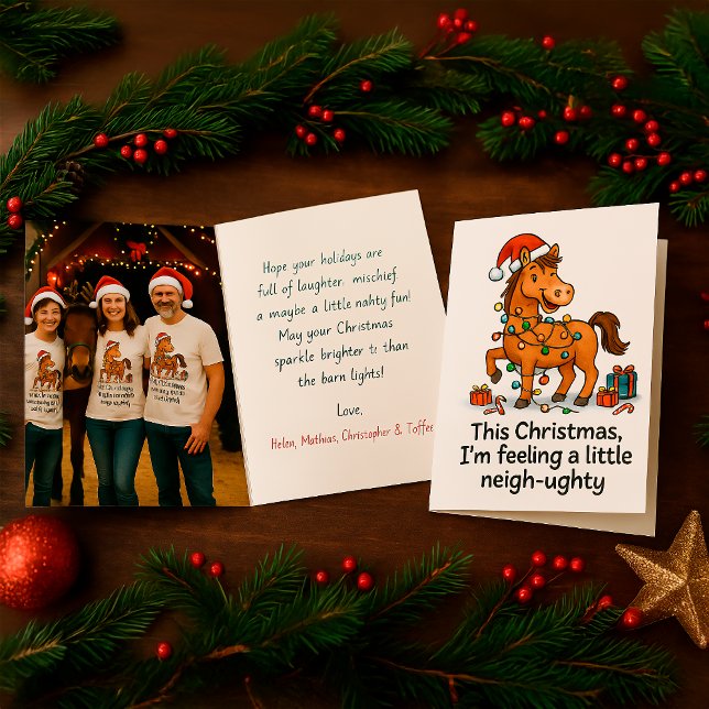 Tarjeta Funny Horse Greeting for Equestrians & Animal Love (Subido por el creador)