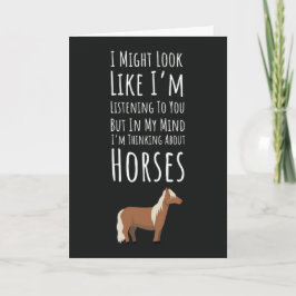 Tarjeta Funny Horse Lover Cards Equestrian Equine Animal