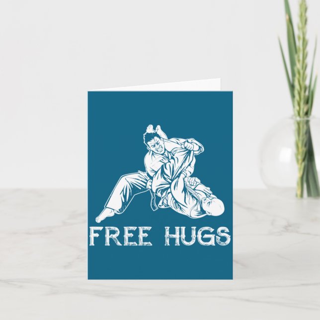 Tarjeta Funny Hugs Brazilian Jiu Jitsu Mma Bjj  (Anverso)