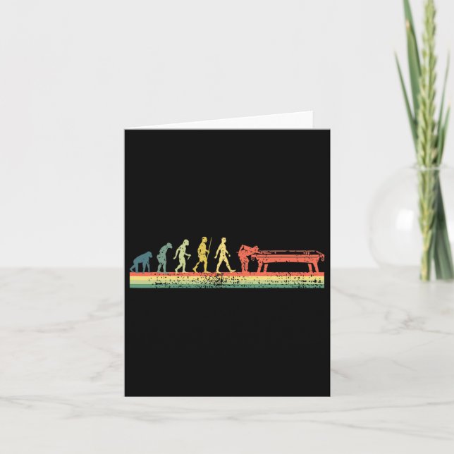 Tarjeta Funny Human Billiards Evolution 8 Ll Pool Player (Anverso)