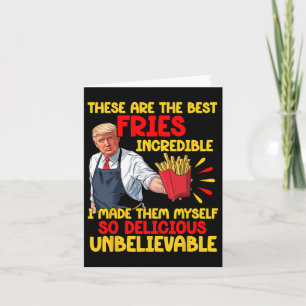 Tarjeta Funny Humor de comida rápida de Trump frita elecci
