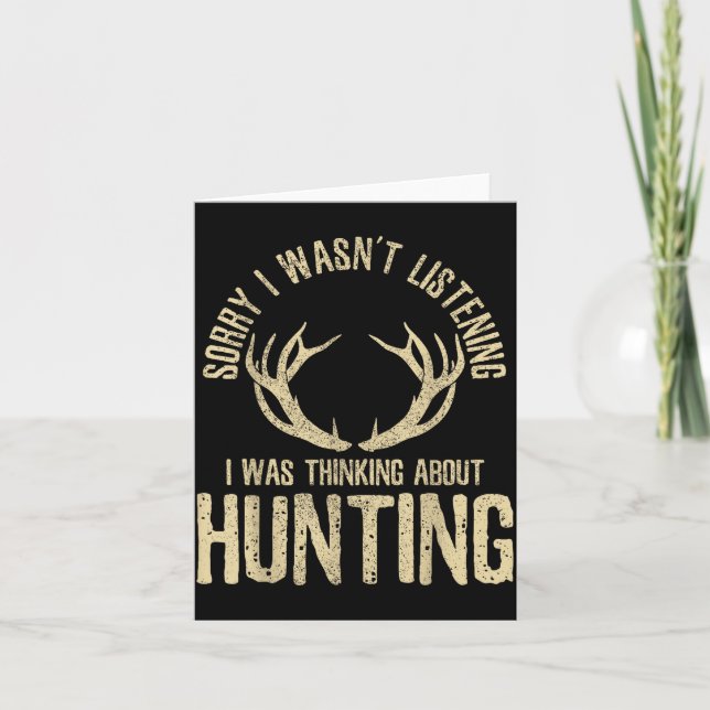 Tarjeta Funny Hunting Quote Saying Deer Venison Elk Hunter (Anverso)
