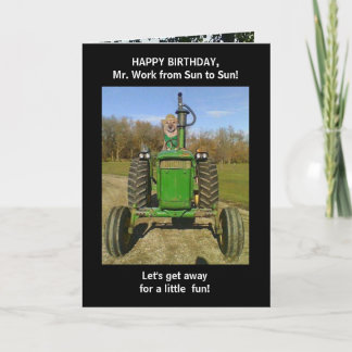 Tarjeta Funny Husband/Farmer Birthday