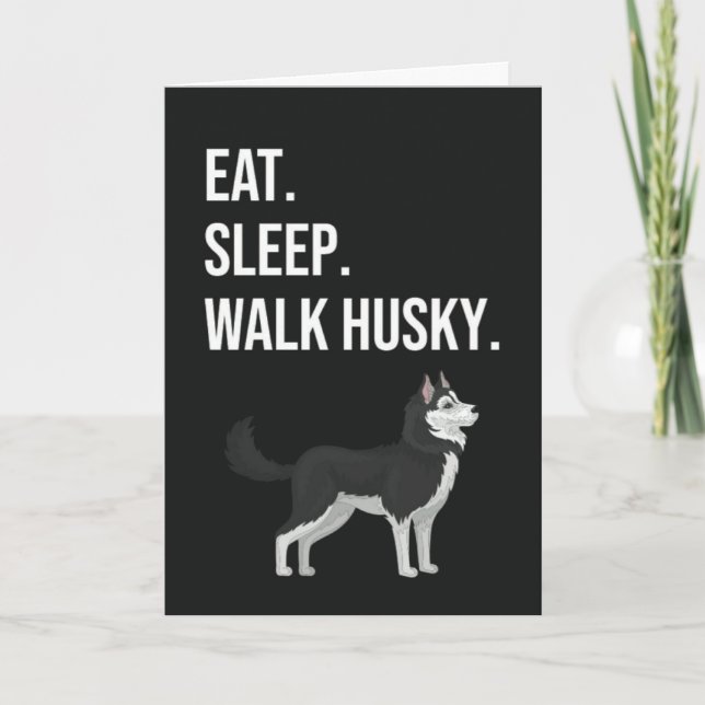 Tarjeta Funny Husky Cards Puppy Dog Blue Eyes Pet Owner (Anverso)