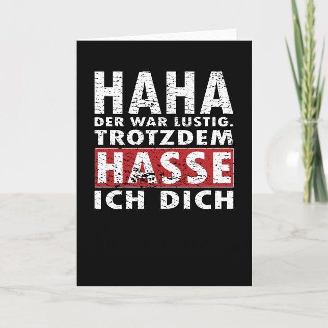 Tarjeta Funny I Hate You Anyway Joke Saying Shirt (Anverso)