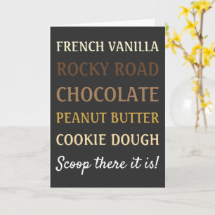 Tarjeta Funny Ice Cream Song Scoop ahí está