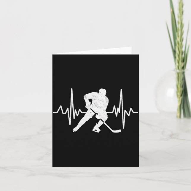 Tarjeta Funny Ice Hockey Player Goalie Heartbeat Hockey Fa (Anverso)