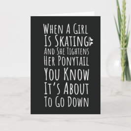 Tarjeta Funny Ice Skating Cards For Her Women Teen Girls