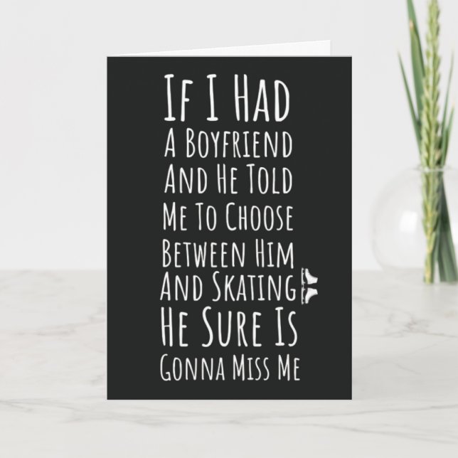 Tarjeta Funny Ice Skating Cards For Teen Girls For Her  (Anverso)