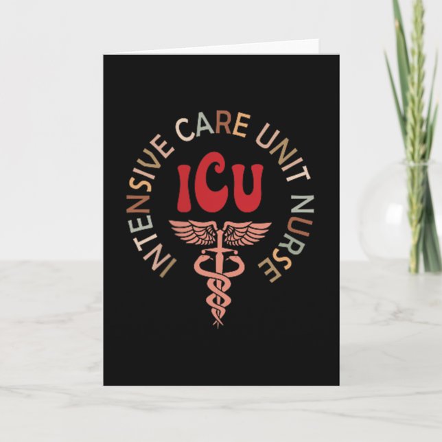 Tarjeta Funny Icu Nurse Intensive Care Unit Nurse Emergenc (Anverso)