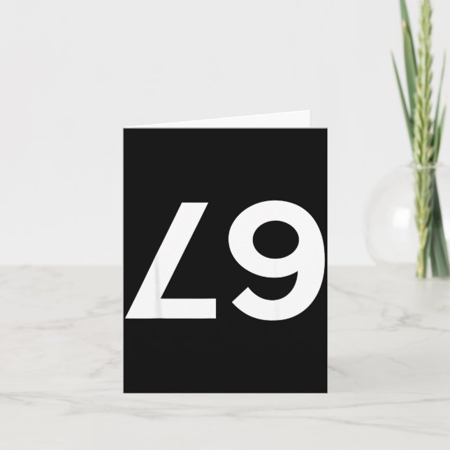 Tarjeta Funny Ide Down Backwards 67 Meme  (Anverso)