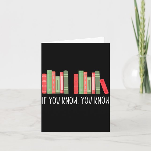 Tarjeta Funny If You Know You Know 6 7 Reading Books Merry (Anverso)