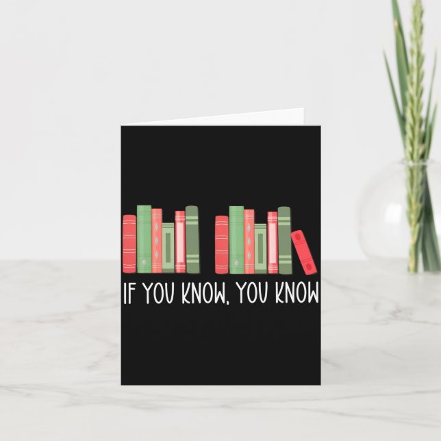 Tarjeta Funny If You Know You Know 6 7 Reading Books Merry (Anverso)