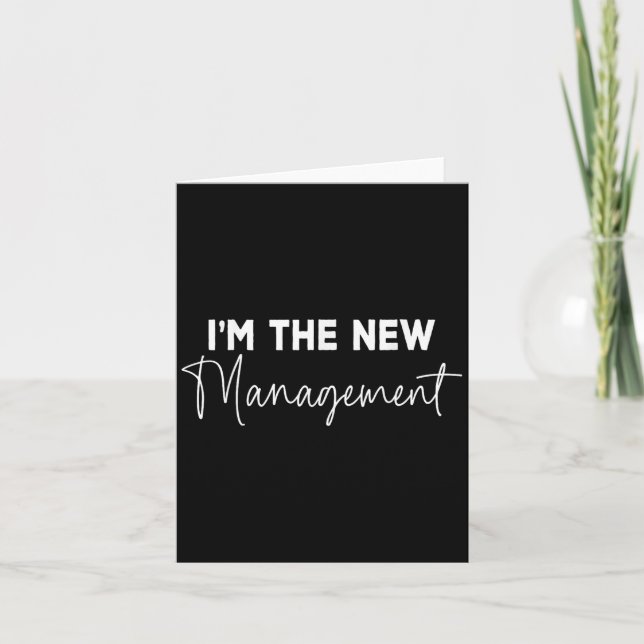 Tarjeta Funny I'm The New Management Bridal Cute New Bride (Anverso)