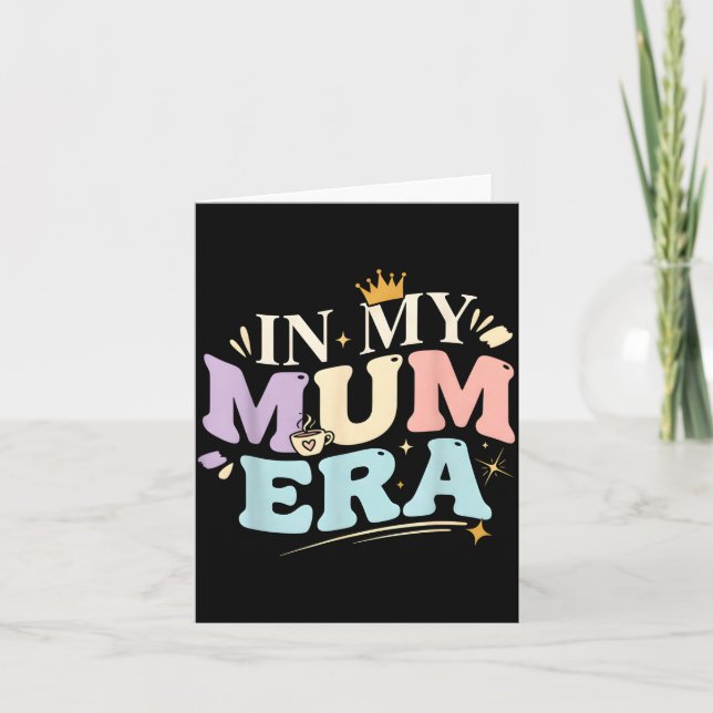 Tarjeta Funny In My Blue Mum Era Cool Mom Mother's Day  (Anverso)
