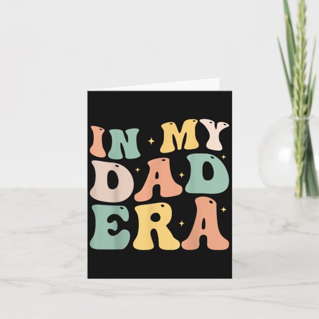 Tarjeta Funny In My Daddy Era Lover Groovy Retro Daddy Fat (Anverso)