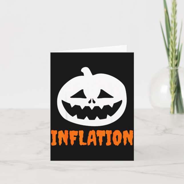 Tarjeta Funny Inflation Halloween Costume Couple Matching  (Anverso)