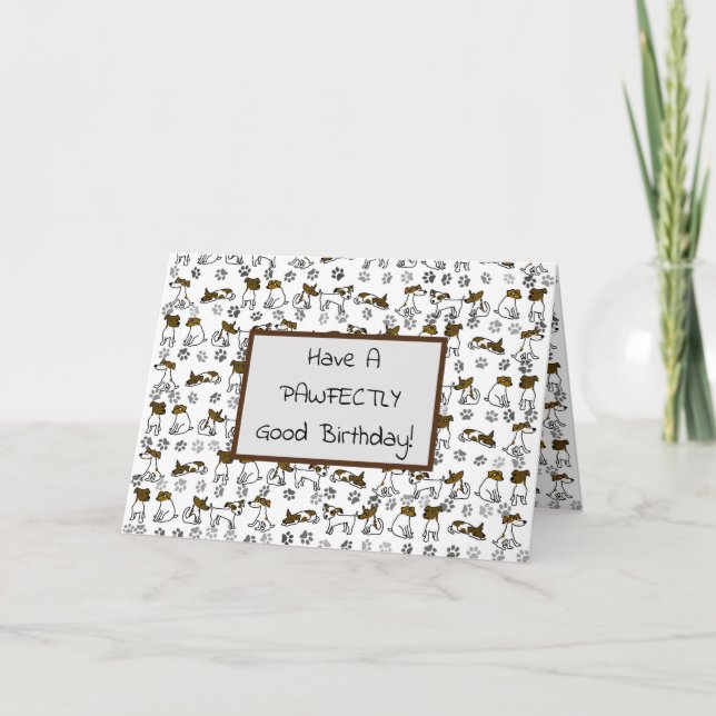 Tarjeta Funny Jack Russell Terrier Personalizado Cumpleaño (Anverso)