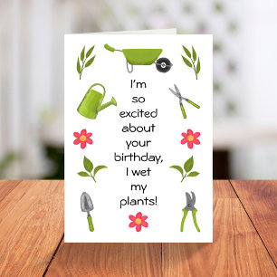 Tarjeta Funny jardinería cumpleaños