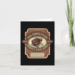 Tarjeta Funny Juez De Competencia De Bbq Rib Eye Steak Rbe