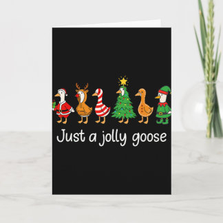 Tarjeta Funny Just A Jolly Goose Funny Christmas For Mens 