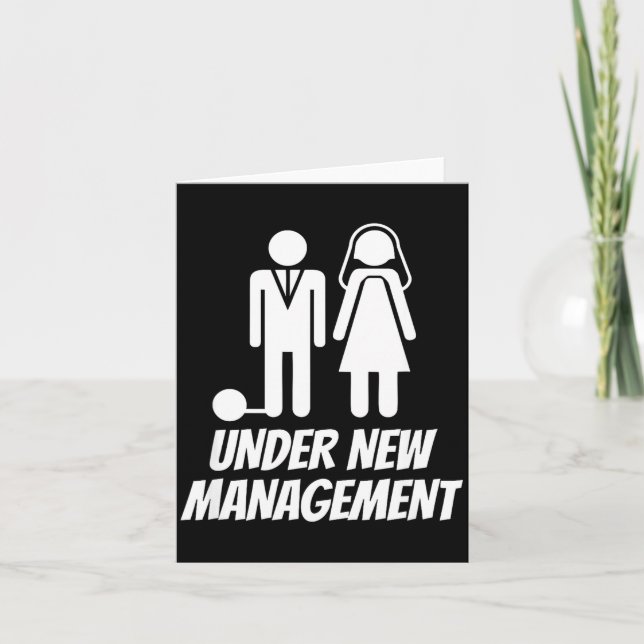 Tarjeta Funny Just Married , Fun Newlywed Gag For Men  (Anverso)