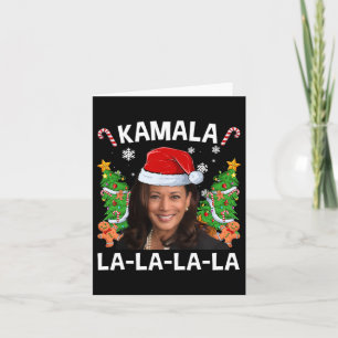 Tarjeta Funny Kamala Harris 2024 Navidades Comma La Men Wo