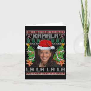 Tarjeta Funny Kamala Harris 2024 Navidades Comma La Men Wo
