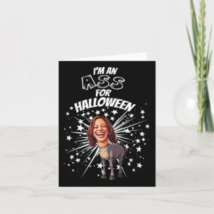 Tarjeta Funny Kamala Harris Donkey Halloween Presidente Co