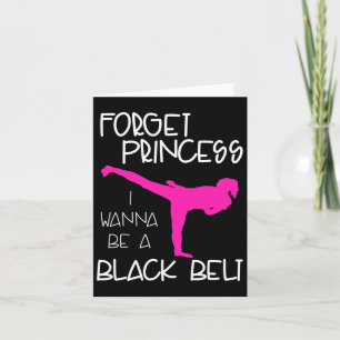 Tarjeta Funny Karate Chica de la camiseta Black Belt Marti