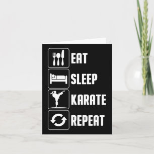 Tarjeta Funny Karate Design Para Hombres Las Mujeres Comen