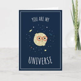 Tarjeta Funny Kawaii Moon Universe Constelline Valentine