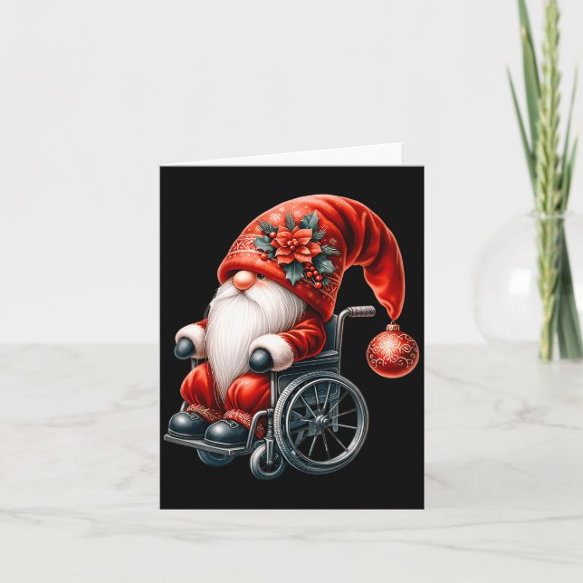 Tarjeta Funny Kids Wheelchair Santa Graphic For Men Christ (Anverso)