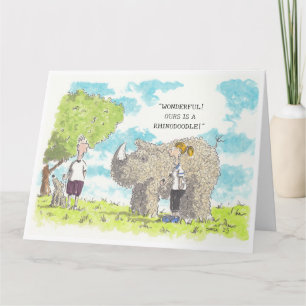 Tarjeta Funny Labradoodle