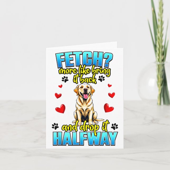 Tarjeta Funny Labrador Retriever Design For Dog Owner  (Anverso)