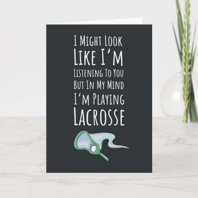 Tarjeta Funny Lacrosse Cards Team Coach Sports Cartoon (Anverso)