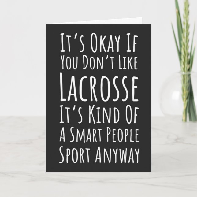 Tarjeta Funny Lacrosse Team Cards Player Humor Sports (Anverso)