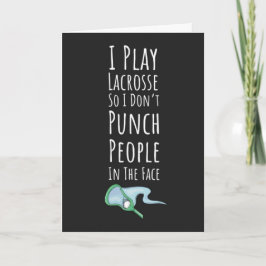 Tarjeta Funny Lacrosse Themed Cards Coach Lax Stick Sports
